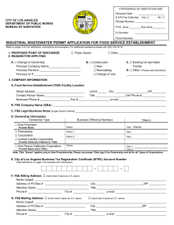 INDUSTRIAL WASTEWATER PERMIT