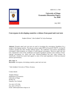 evidence from panel unit root test - OUR Archive