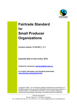 Fairtrade Standard Small Producer Organizations