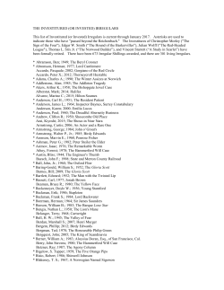 Investitured (or Invested) Irregulars