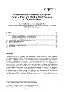 Horizontal Gene Transfer in Eukaryotes: Fungi-to-Plant