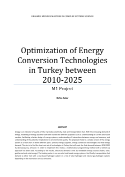 Optimization of Energy Conversion Technologies in Turkey between