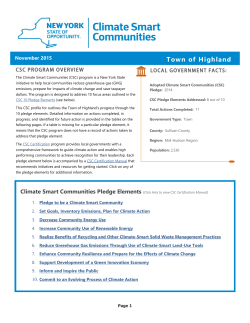 Town of Highland - Mid-Hudson Climate Smart Communities