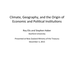 Climate, Geography, and the Origin of Economic and Political