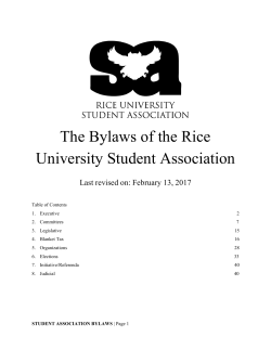 here - Rice University Student Association