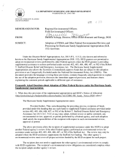 Adoption of FEMA and Other Federal