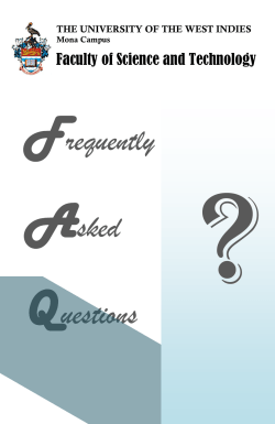 Frequently Asked Questions - UWI Mona