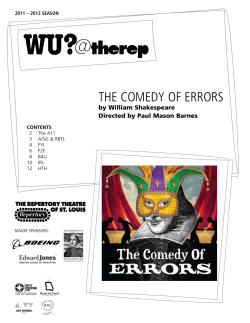 the comedy of errors - Repertory Theatre of St. Louis