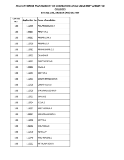 ASSOCIATION OF MANAGEMENT OF COIMBATORE ANNA