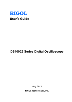 User`s Guide DS1000Z Series Digital Oscilloscope