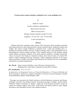 Extreme mean-variance solutions: estimation error versus modeling