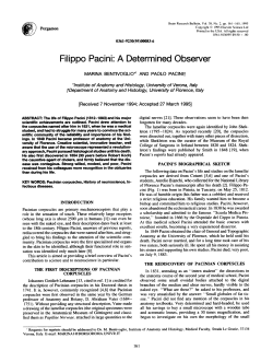 Filippo Pacini: A Determined Observer