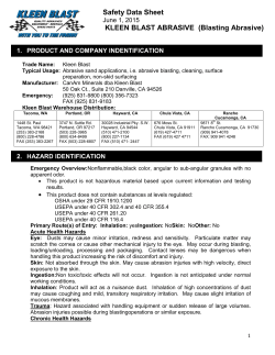 SDS Kleen Blast - Blasting Material + Equipment