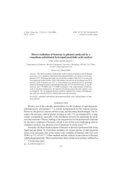 Direct oxidation of benzene to phenol catalyzed by a