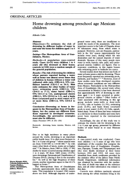 Home drowning among preschool age Mexican