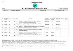 Biology Y13 - Paraparaumu College