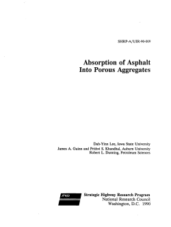 absorption of asphalt into porous aggregates
