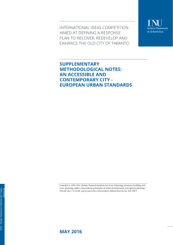 Supplementary Methodological Notes - OpenTaranto