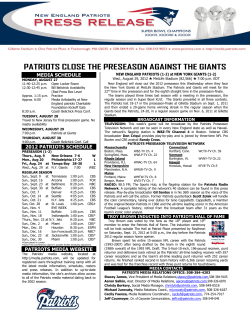 patriots close the preseason against the giants