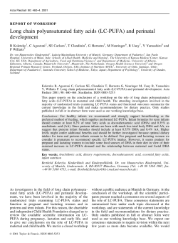 Long chain polyunsaturated fatty acids (LC-PUFA) and