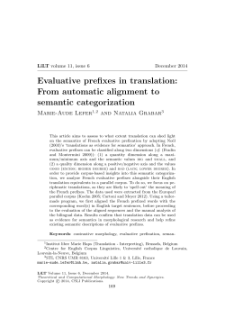 Evaluative prefixes in translation: From automatic alignment to