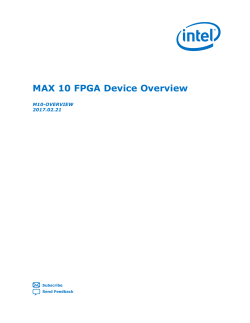 MAX 10 FPGA Device Overview
