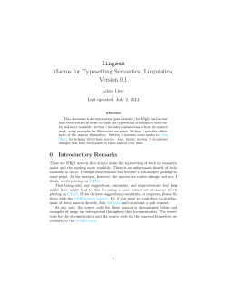 lingsem Macros for Typesetting Semantics (Linguistics