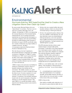 Hurricane Katrina: Will Superfund be Used to Create a New Storm of