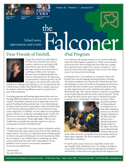 Dear Friends of Fairhill, iPad Program