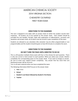 2014 local exam - Virginia Section