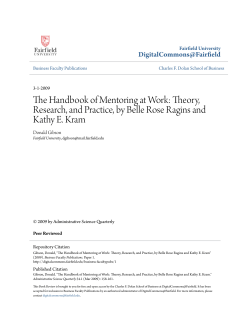 The Handbook of Mentoring at Work: Theory, Research, and