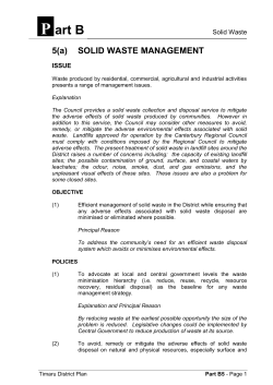 Solid Waste, Liquid Waste, Hazardous
