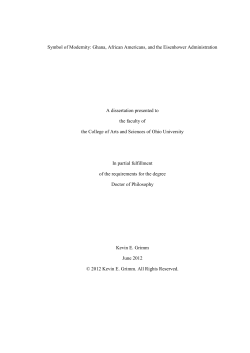 Symbol of Modernity: Ghana, African Americans, and the