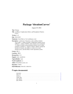 Package `titrationCurves`