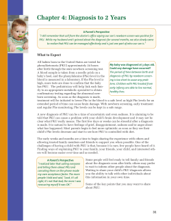 els Chapter 4: Diagnosis to 2 Years