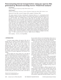 Noncontacting lateral transportation using gas squeeze film