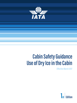 Cabin Safety Guidance Use of Dry Ice in the Cabin