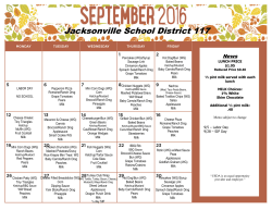 District Lunch Menu - Jacksonville School District 117
