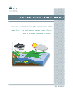 groundwater in the aggregate industry