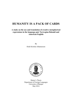 humanity is a pack of cards - (BORA)