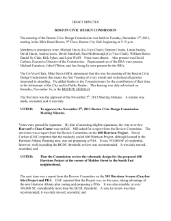 DRAFT MINUTES BOSTON CIVIC DESIGN COMMISSION The