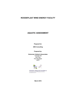 roodeplaat wind energy facility aquatic assessment