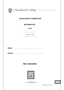 Mathematics - Glenalmond College