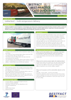 Lekkerland &ndash; multi-temperature delivery