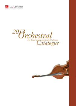 2013 Orchestral - Hal Leonard Australia