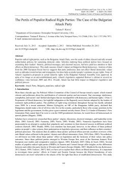 The Perils of Populist Radical Right Parties: The Case of the