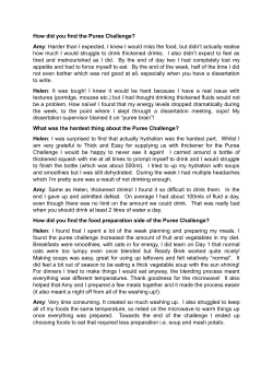 Puree Challenge Thoughts - MND Association Norwich and