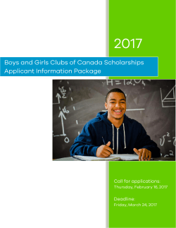 Boys and Girls Clubs of Canada Scholarships Applicant Information