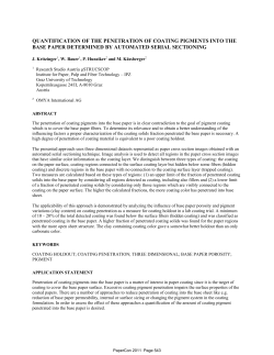 quantification of the penetration of coating pigments into the