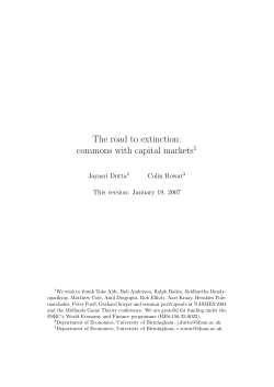 The road to extinction: commons with capital markets